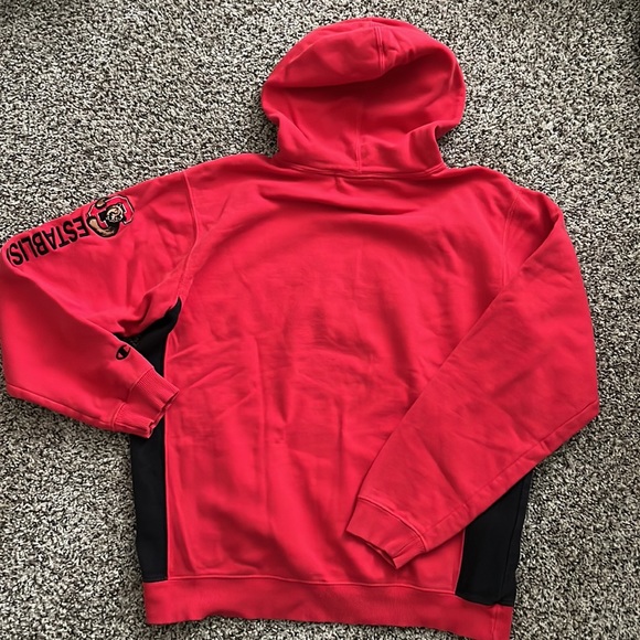 Cornell Embroidered Red Champion Hoodie Sweatshirt - Medium - Picture 5 of 5